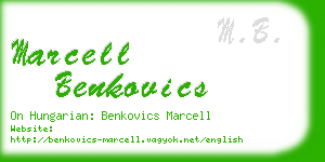 marcell benkovics business card